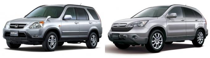 (写真左から)2代目CR-V,3代目CR-V