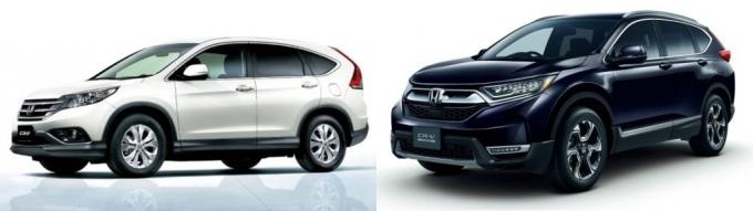 (写真左から)4代目CR-V,5代目CR-V