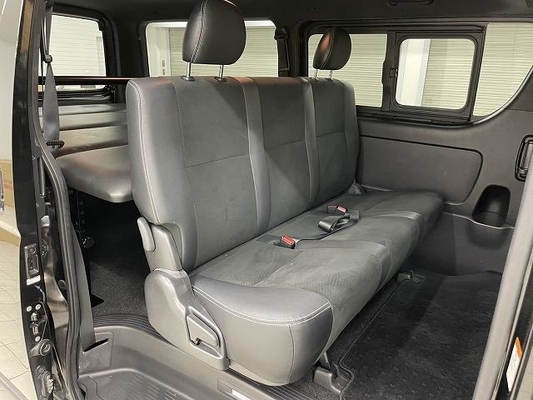 Toyota Hiace Van With Super GL Original Front Bumper, Original 16-Inch Oxidized Aluminum Wheels, Original Mudguards, Original LED Tail Lights, Original Seat Covers, Original BET Kit, Alpine 11inch Equ